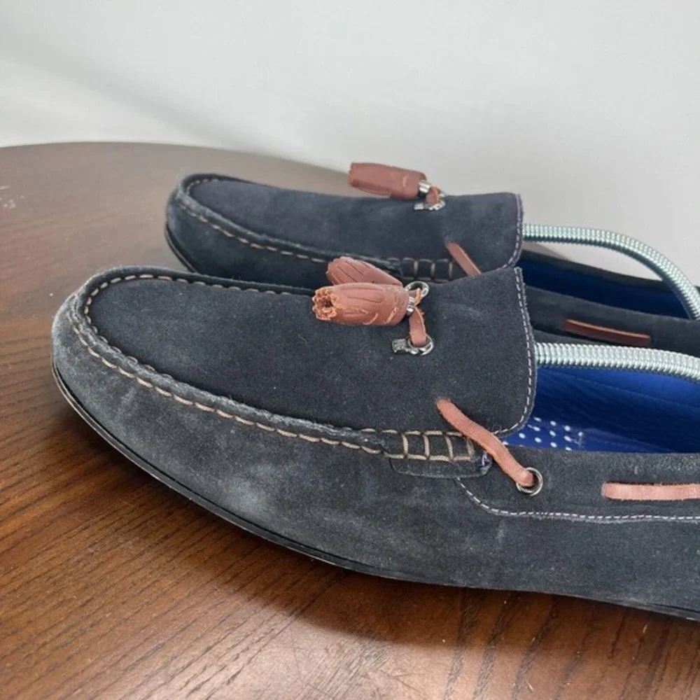 Ted Baker Muddi Loafer Shoes Men's 9 Black‎ Suede Moc Toe Boat Slip On FD05718